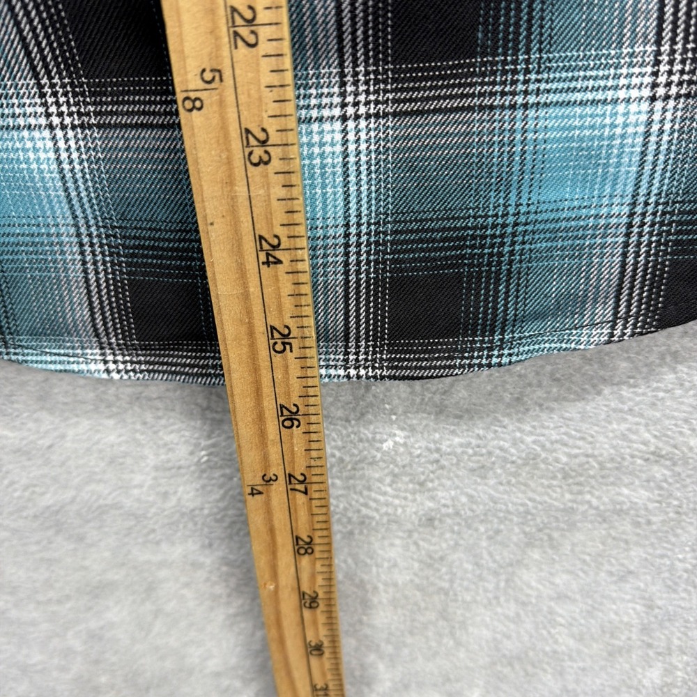 Dixxon Flannel Shirt Women Small Blue Black‎ Plaid Pearl Snap Pensacola D Tech - Picture 7 of 9